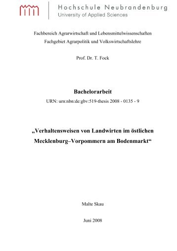 3. Die Entwicklung des Bodenmarktes in Mecklenburg- Vorpommern