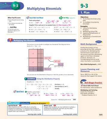 Alg Lesson 9-3