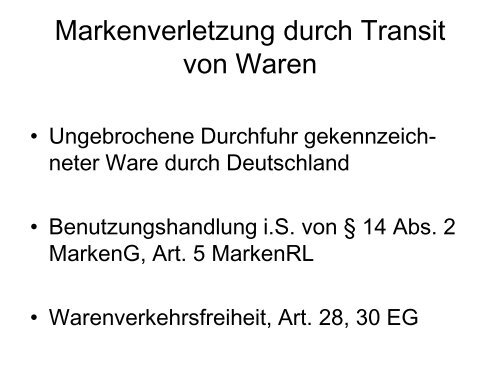 Übersicht über die aktuelle höchstrichterliche ... - GRUR