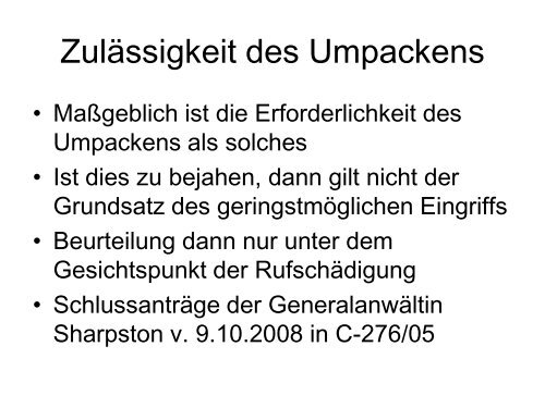 Übersicht über die aktuelle höchstrichterliche ... - GRUR