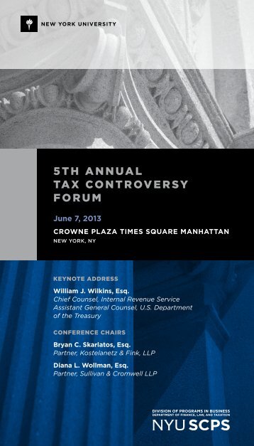 5th AnnuAl tAx Controversy Forum - School of Continuing and ...