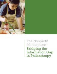 The Nonprofit Marketplace Bridging the Information Gap in - Hewlett ...