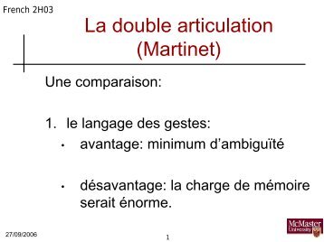 La double articulation (Martinet)