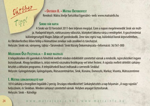 Mátrai programok - Hunguest Hotels