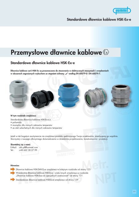 DÅawnice kablowe HSK, zwykÅe - Hummel AG