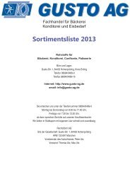 Sortimentsliste 2013 - Gusto AG