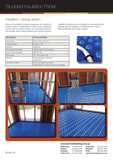 Studded Insulation Panel - Hurlcon Heating