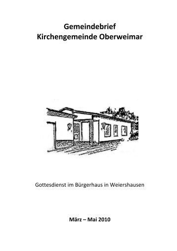 Gemeindebrief Kirchengemeinde Oberweimar - Hermershausen