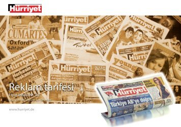 Reklam tarifesi - HÃ¼rriyet Avrupa