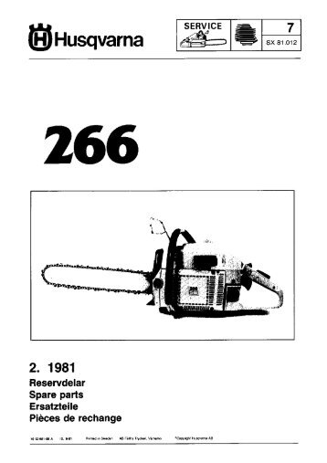 IPL, 266, 1981-09, Chain Saw - Husqvarna