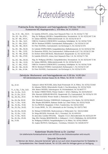 Ärztenotdienste - Gumpoldskirchen