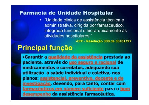 ESTRUTURAÃÃO e reestrut DE FARMÃCIA HOSPITALAR ...