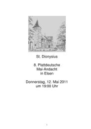 St. Dionysius 8. Plattdeutsche Mai-Andacht in Elsen Donnerstag, 12 ...