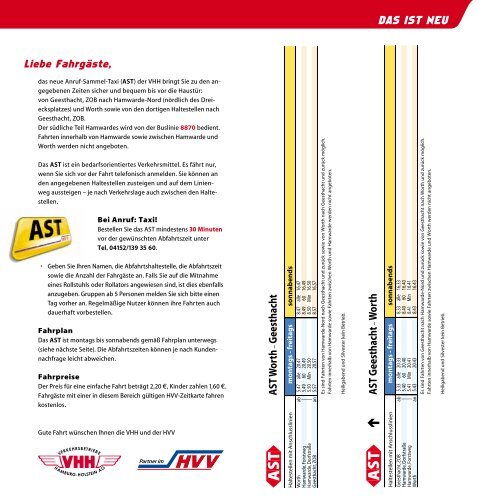 Anruf-Sammel-Taxi Worth Anruf-Sammel-Taxi Worth - HVV