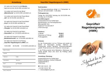 GeprÃ¼fte/r Nageldesigner/in (HWK) - Handwerkskammer fÃ¼r ...