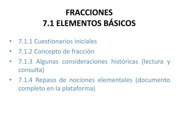 fracciones: elementos básicos