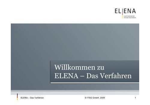 Das ELENA Verfahren V6