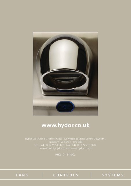 Hand Dryers - Hydor