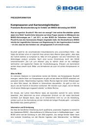 Kompressoren und Karrieremöglichkeiten - Boge Kompressoren