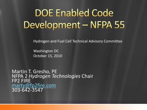 DOE Enabled Code Development - DOE Hydrogen and Fuel Cells ...