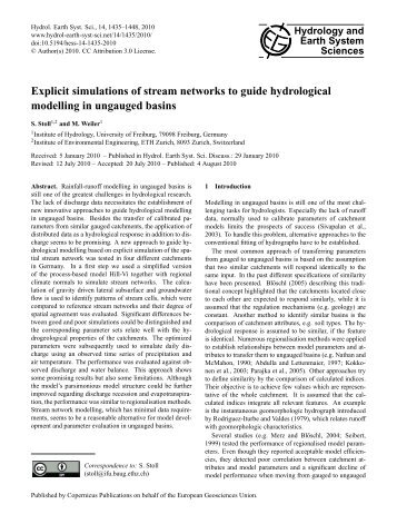 Final Revised Paper - Hydrology and Earth System Sciences