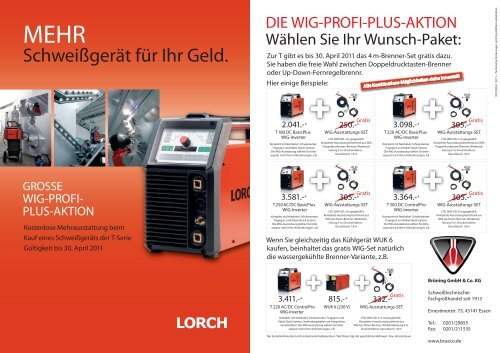 Schweißgerät für Ihr Geld. - Brüning Gmbh & Co.