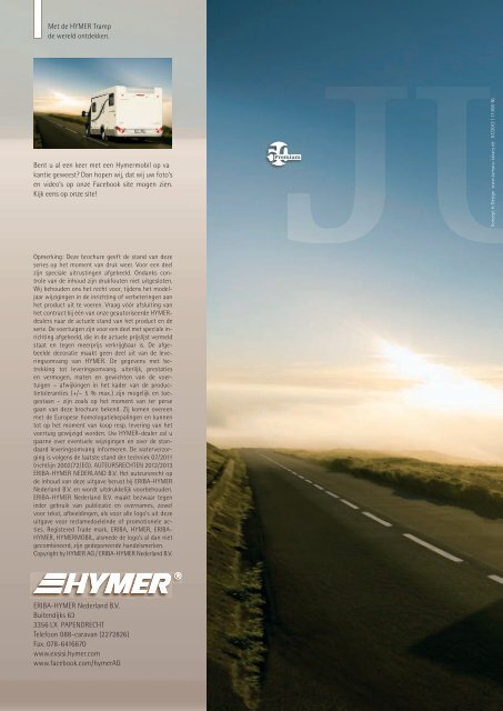 Brochure Hymer 2013 - UwKampeerauto.nl