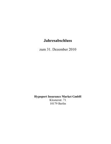 Deckblatt Jahresabschluss HIM GmbH - Hypoport AG