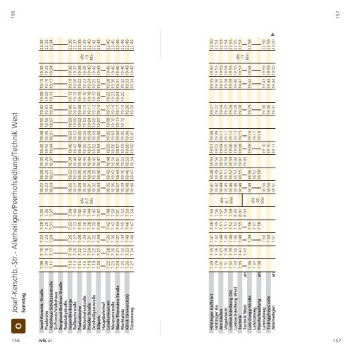 Kursbuch - IVB - Innsbrucker Verkehrsbetriebe