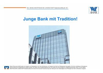 Junge Bank mit Tradition!