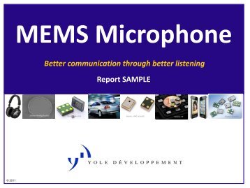 MEMS Microphone Technologies & Market 2011 Better - I-Micronews