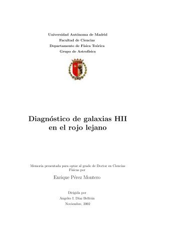 DiagnÃ³stico de galaxias HII en el rojo lejano