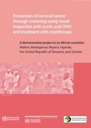 Prevention of cervical cancer through screening using visual ...