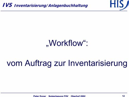 IVS Inventarisierung/Anlagenbuchhaltung