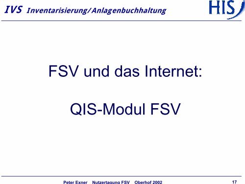 IVS Inventarisierung/Anlagenbuchhaltung