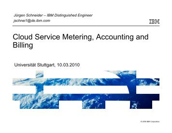 Cloud Service Metering, Accounting and Billing - IAAS - UniversitÃ¤t ...