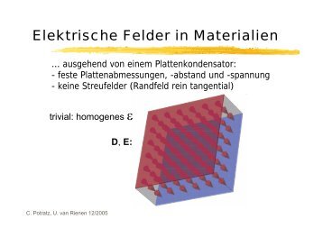 Elektrische Felder in Materialien