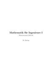 Mathematik fÃ¼r Ingenieure I - Institut fÃ¼r Algebraische Geometrie ...