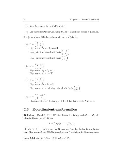 Mathematik fÃ¼r Ingenieure I - Institut fÃ¼r Algebraische Geometrie ...