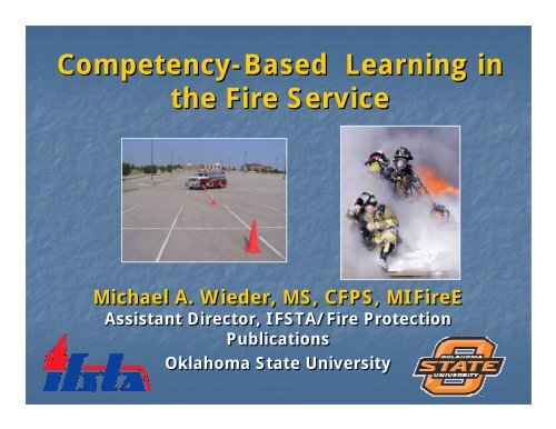 Competency Based Learning In The Fire Service Pptm
