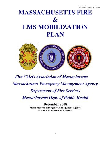 MASSACHUSETTS FIRE & EMS MOBILIZATION PLAN - IAFC