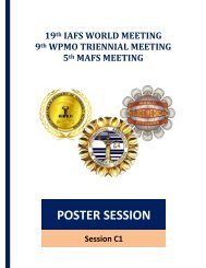 19th IAFS WORLD MEETING 9th WPMO TRIENNIAL MEETING 5th ...