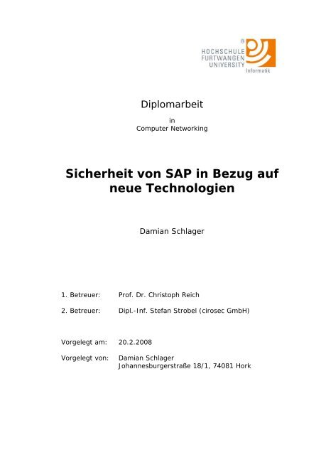 Sicherheit von SAP in Bezug auf neue Technologien