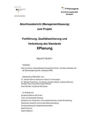 Abschlussbericht (Managementfassung)