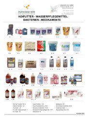 Koifutter - Wasserpflegemittel - Bakterien ... - Hanako Koi