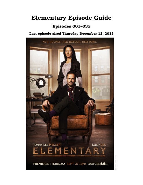 Elementary Episode Guide - inaf iasf bologna