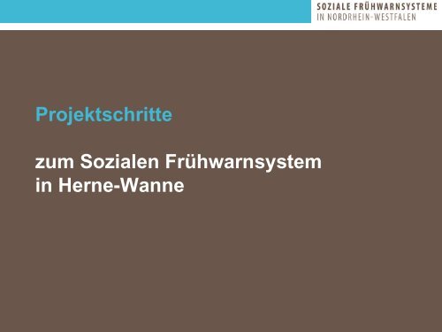 Soziale Frühwarnsysteme in Nordrhein-Westfalen. Die Herner ...