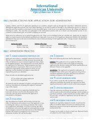 iau|admission process - International American University