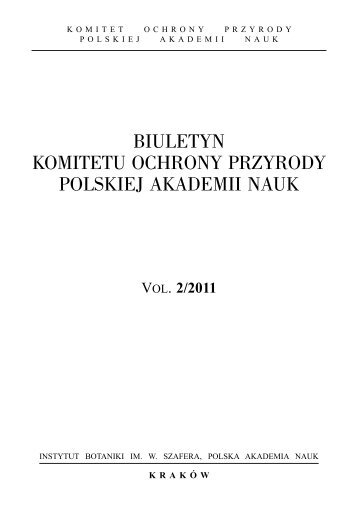 Biuletyn Komitetu Ochrony Przyrody PAN