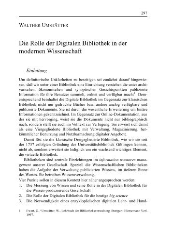 Die Rolle der Digitalen Bibliothek in der modernen Wissenschaft